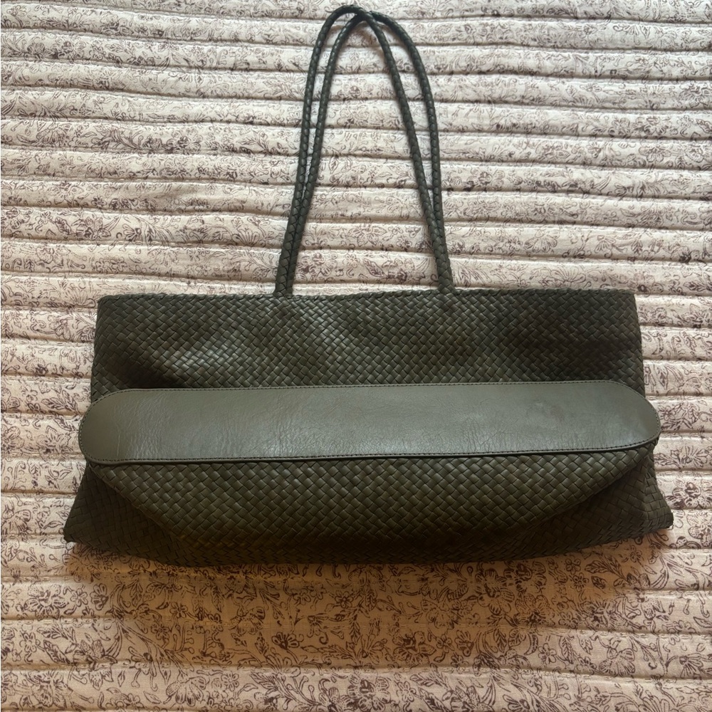 Quince Italian Leather Handwoven Tote - Picture 7 of 11